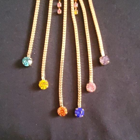 NWOT Sexy Multicolored Jewel Necklace - Picture 3 of 4